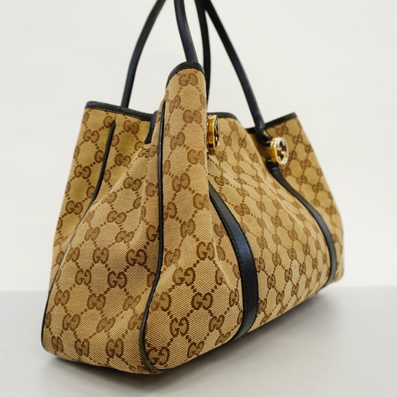Auth Gucci GG Canvas Tote Bag 232957 Women's  Beige,Black - Picture 2 of 11